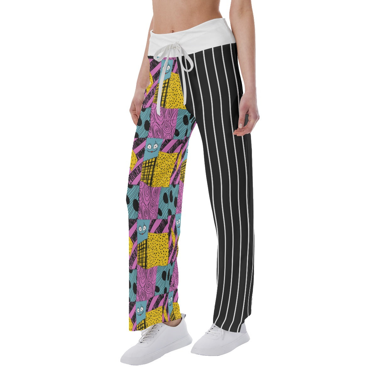 Nightmare Theme Art Women's High-waisted Wide Leg Pants | Wonder Skull