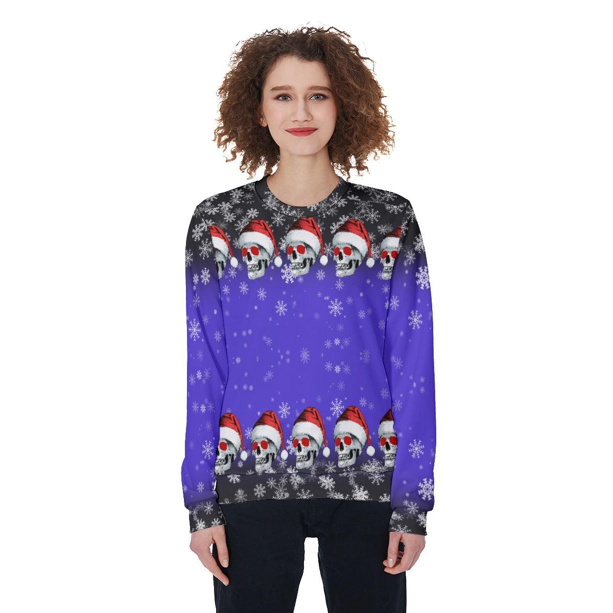 Skull Snowflake Heavy Fleece Sweatshirt - Wonder Skull