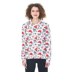 Christmas Skull Pattern Heavy Fleece Sweatshirt - Wonder Skull