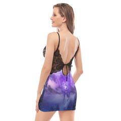 Wolf In The Fog Lace Chemise Nightgown - Wonder Skull