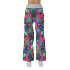 Sweet Dreams Colorful Smile High-waisted Straight-leg Trousers - Wonder Skull
