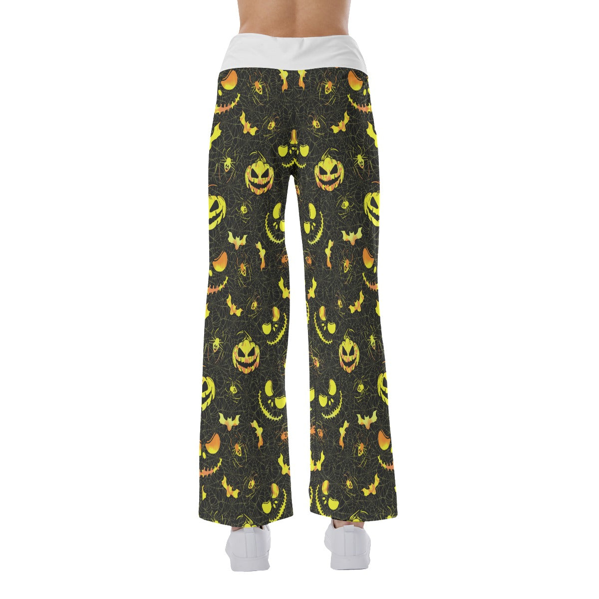 Halloween Nightmare Bat Women's High-waisted Wide Leg Pants | Wonder Skull