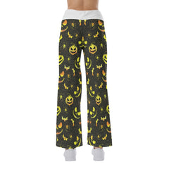 Halloween Nightmare Bat Women's High-waisted Wide Leg Pants | Wonder Skull