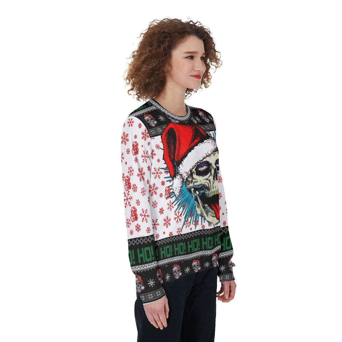 Christmas Skull Ugly Heavy Fleece Sweatshirt - Wonder Skull