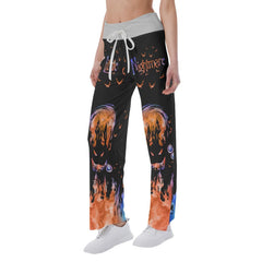 Little Nightmare Orange High-waisted Straight-leg Trousers - Wonder Skull