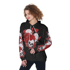 Red Skull The Good Girl In Me Funny Hoodie For Women - Wonder Skull