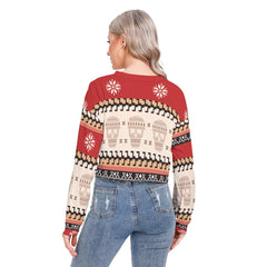 Skull Ugly Long Sleeve Sweatshirt With Hem Drawstring - Wonder Skull