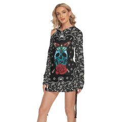 Gothic Skull Mandala One Shoulder Dress For Women - Wonder Skull