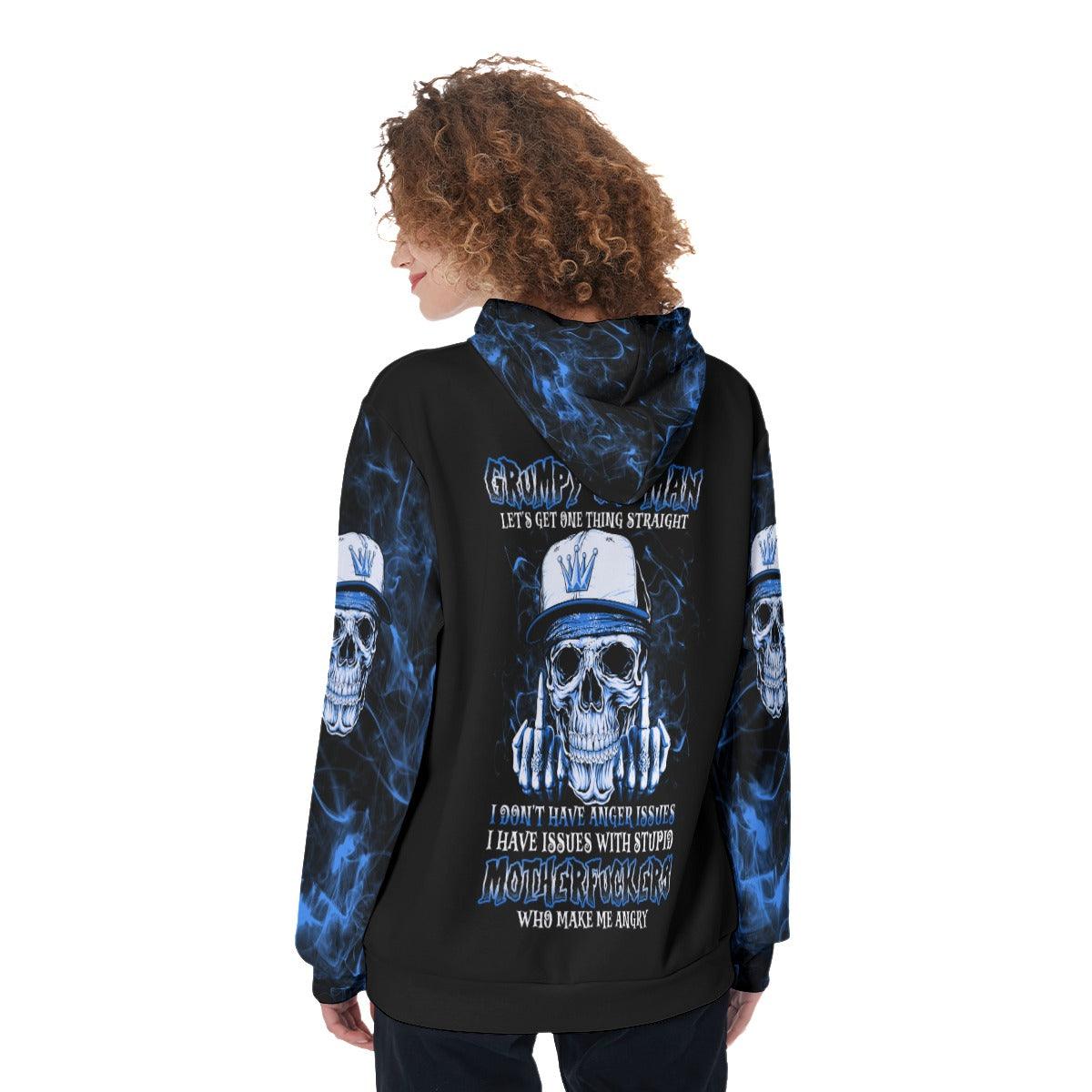 I Am A Grumpy Old Man Funny Hoodie For Women - Wonder Skull