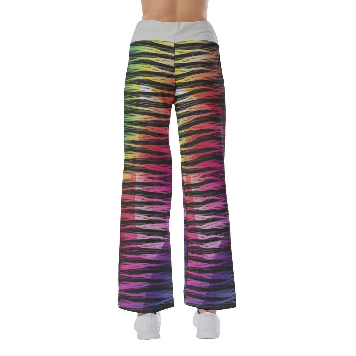 Nightmare Skull Butterfly Rainbow High-waisted Wide Leg Pants - Wonder Skull
