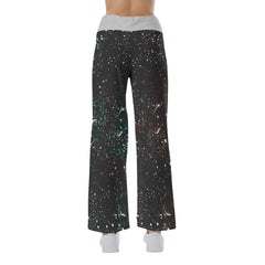 Nightmare Face Smile Half Galaxy High-waisted Wide Leg Pants - Wonder Skull