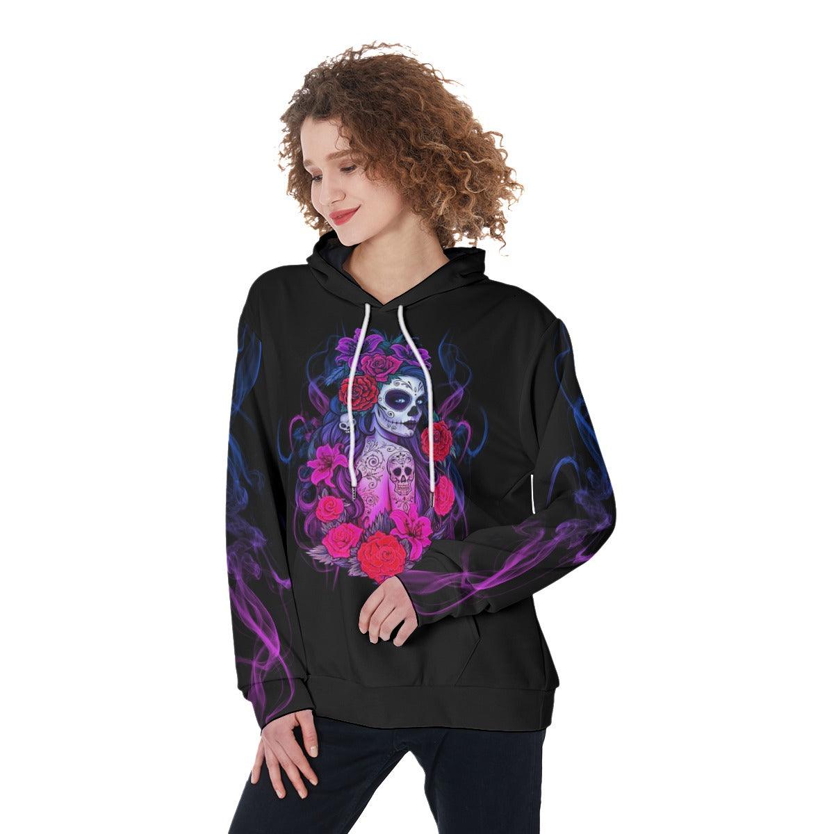Sugar Skull They Whispered To Her Funny Hoodie For Women - Wonder Skull