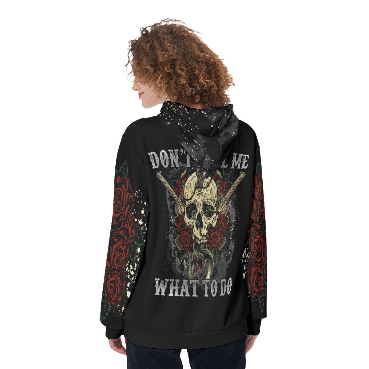 Don't Tell Me Funny Hoodie For Women - Wonder Skull