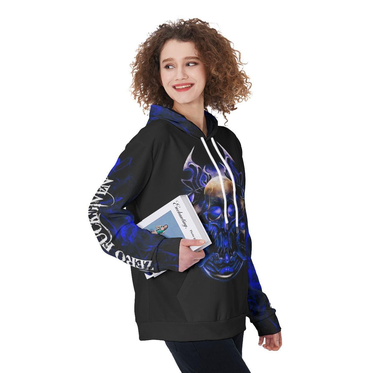 Zero Fucks Givens Funny Hoodie For Women - Wonder Skull