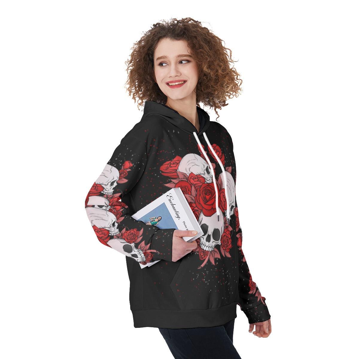 Red Skull The Good Girl In Me Funny Hoodie For Women - Wonder Skull