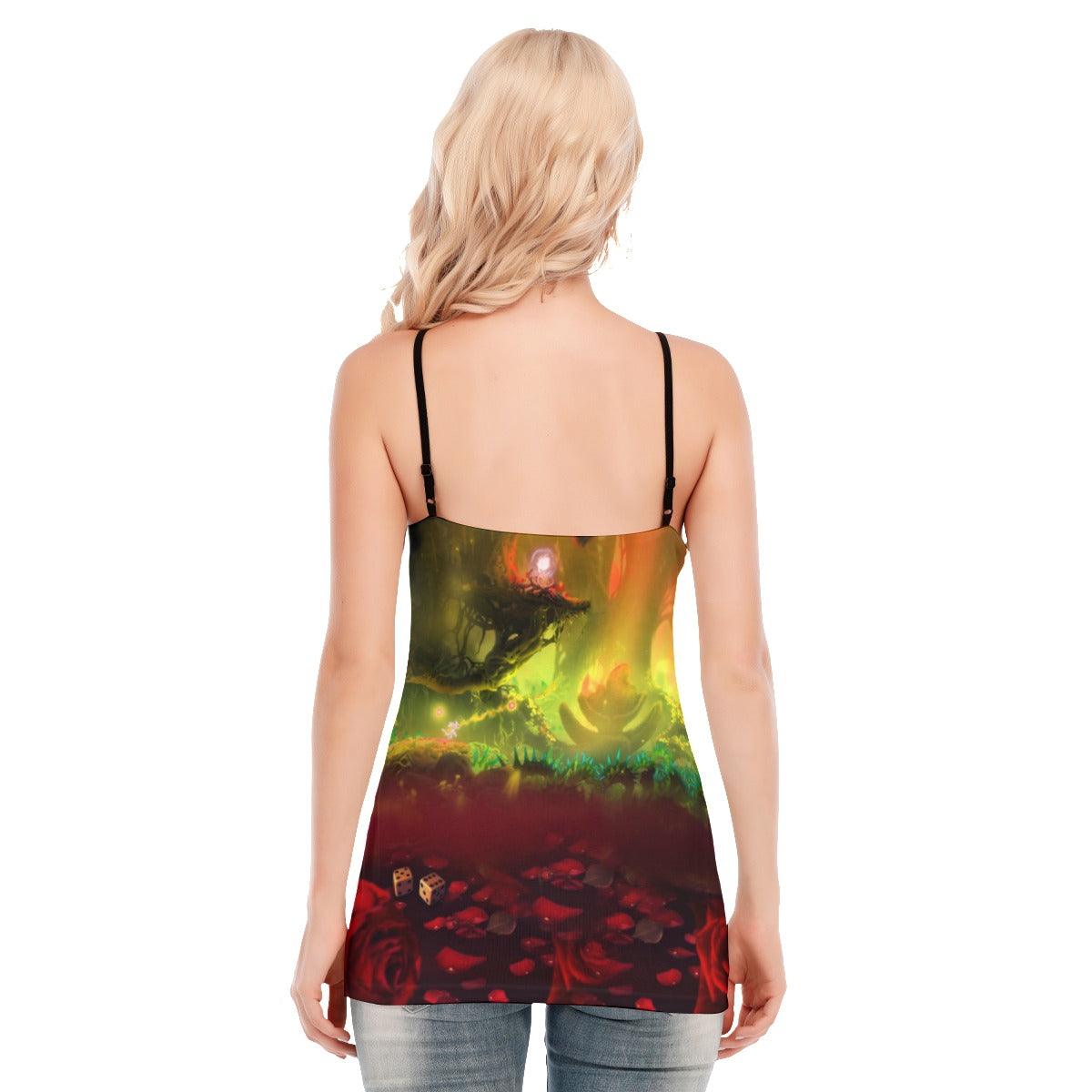 Skull Rose Galaxy Gothic Eyelet Lace-up Letter Dress - Wonder Skull