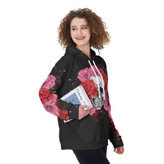 Skull Flower They Whispered To Her Funny Hoodie For Women - Wonder Skull