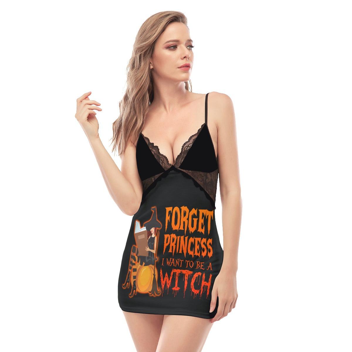 I Want To Be A Witch Lace Chemise Nightgown - Wonder Skull