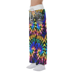 Tornado Effect Rainbow Skull Mom High-waisted Wide Leg Pants - Wonder Skull