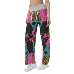 Nightmare Dress Sally Pajama Pants Print Drawstring Palazzo Lounge - Wonder Skull