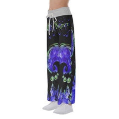 Little Nightmare Purple High-waisted Straight-leg Trousers - Wonder Skull