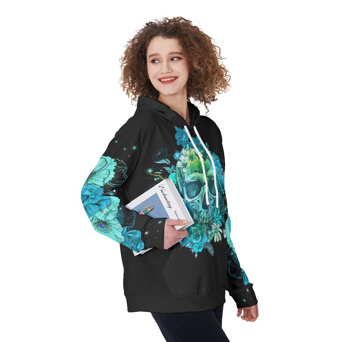 Green Skull They Whispered To Her Funny Hoodie For Women - Wonder Skull