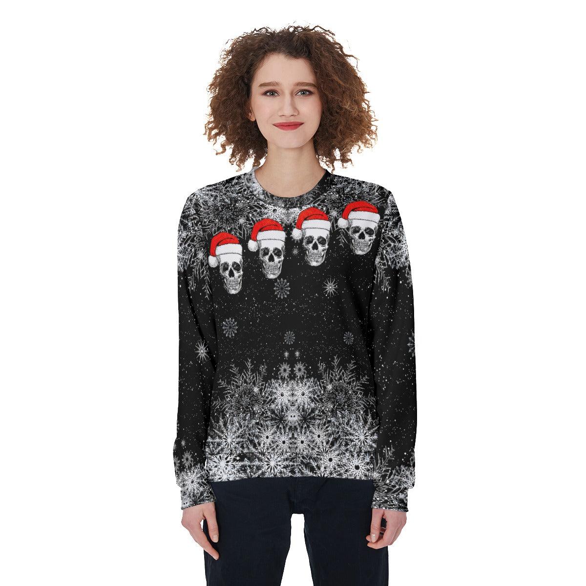Christmas Skull Snowflake Heavy Fleece Sweatshirt - Wonder Skull