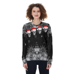 Christmas Skull Snowflake Heavy Fleece Sweatshirt - Wonder Skull
