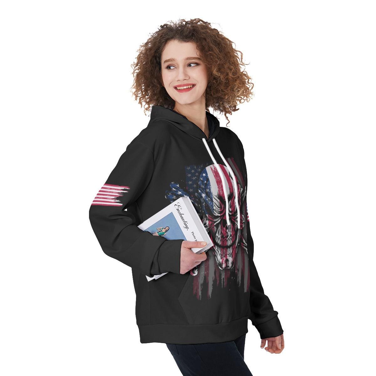 This Is America If You Don't Like It GIFO Funny Hoodie For Women - Wonder Skull