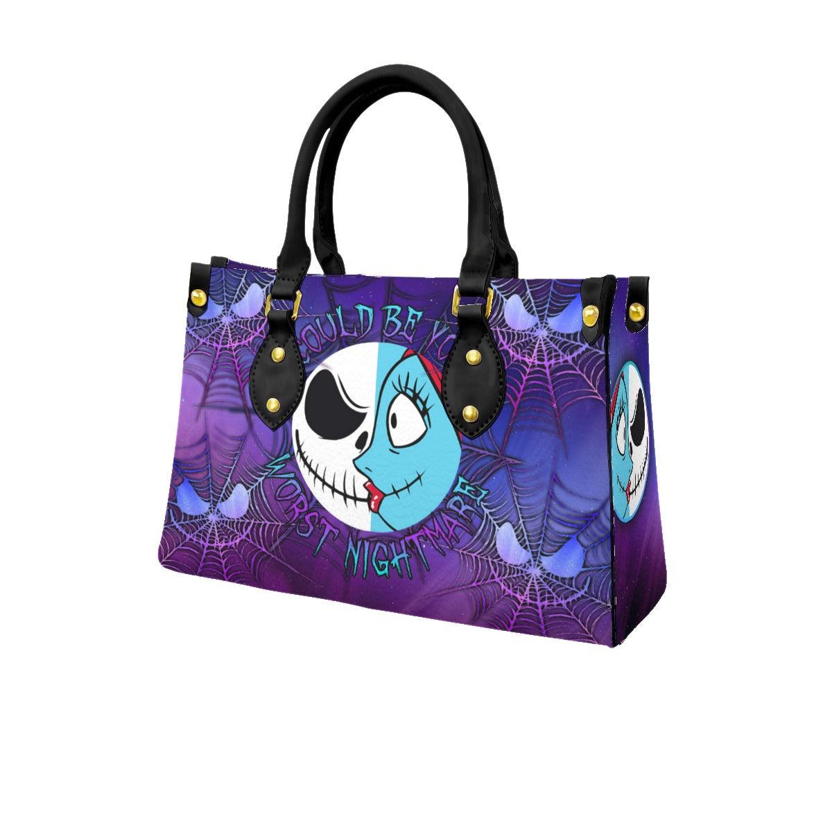 Galaxy Nightmare Women's Tote Bag With Black Handle - Wonder Skull