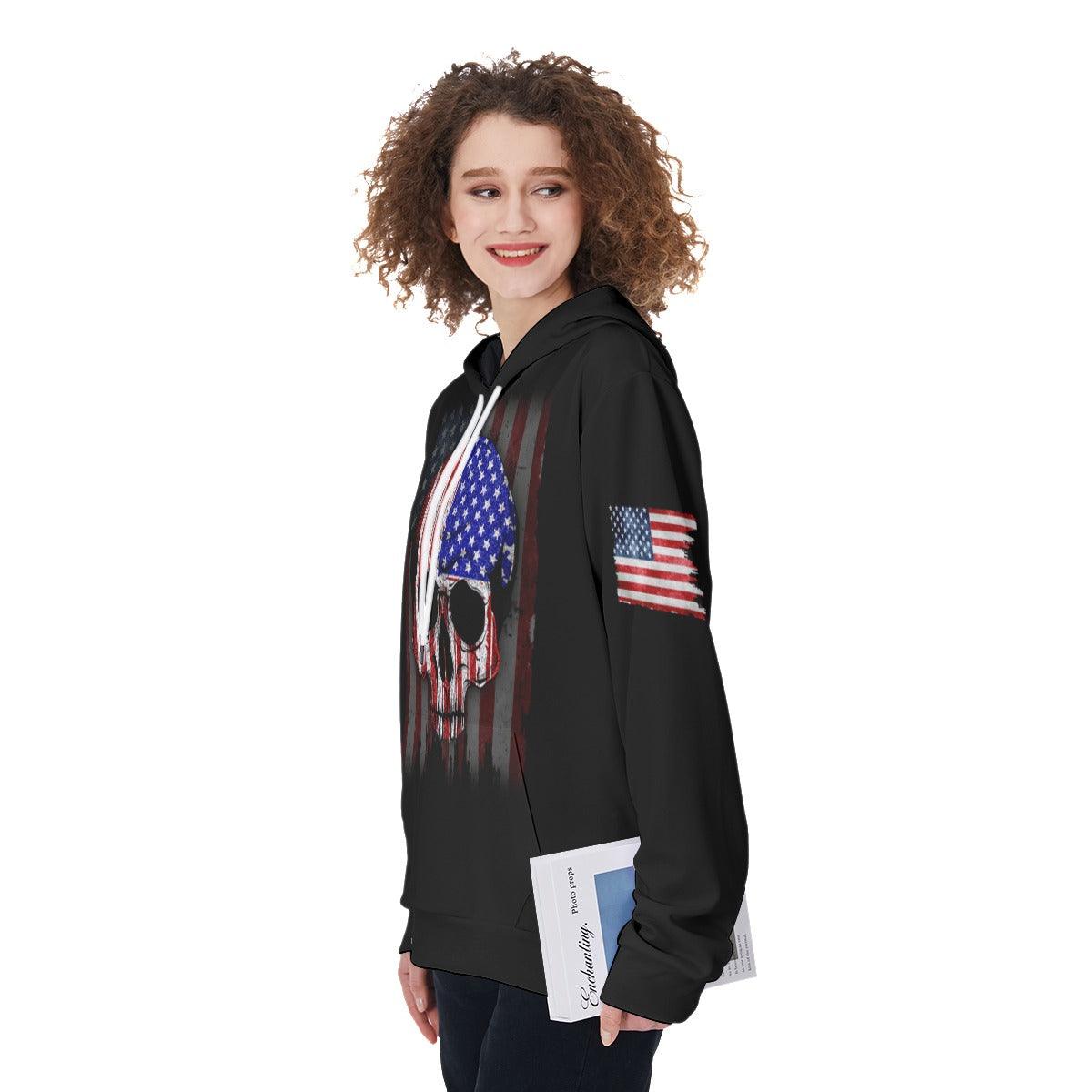 This Is America Skull Funny Hoodie For Women - Wonder Skull