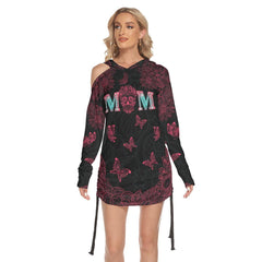 Hot Skull Mom Butter One-shoulder Dress - Wonder Skull