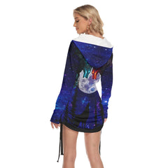 Wolf Warriors One Shoulder Dress For Women - Wonder Skull