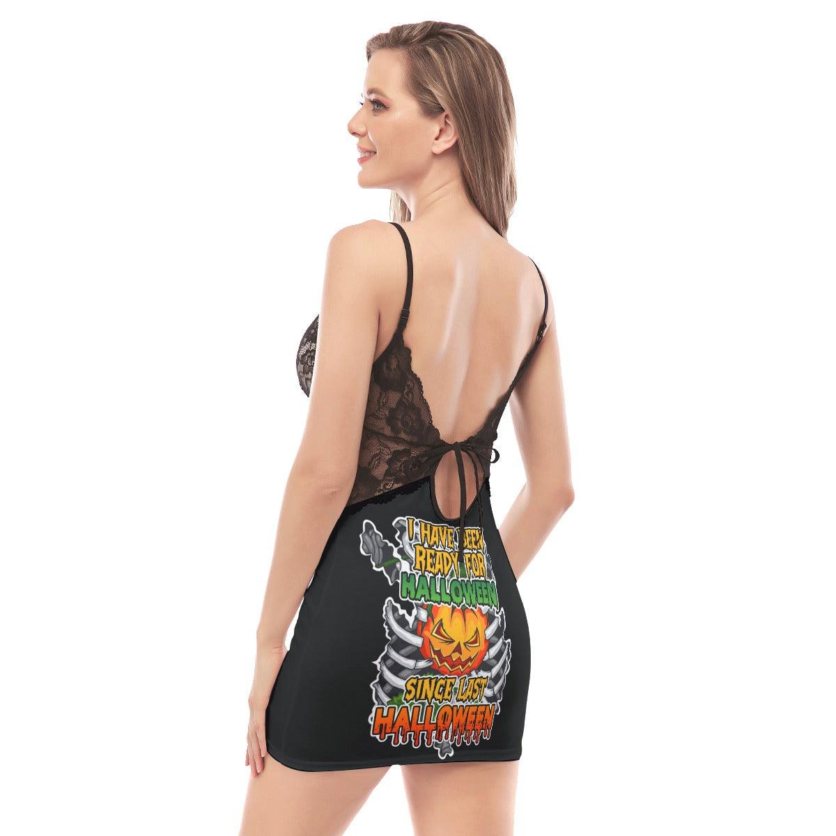 Since Last Halloween Lace Chemise Nightgown - Wonder Skull