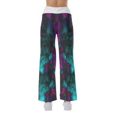Radiant Skull Smile High-waisted Wide Leg Pants - Wonder Skull