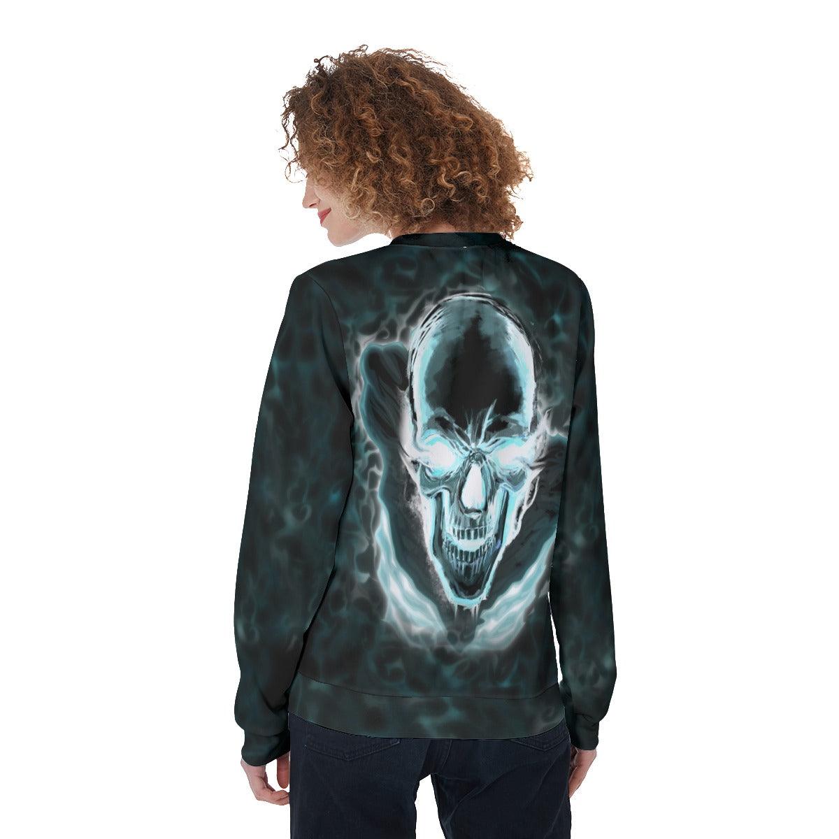 Glowing Skull In The Dark Heavy Fleece Sweatshirt - Wonder Skull