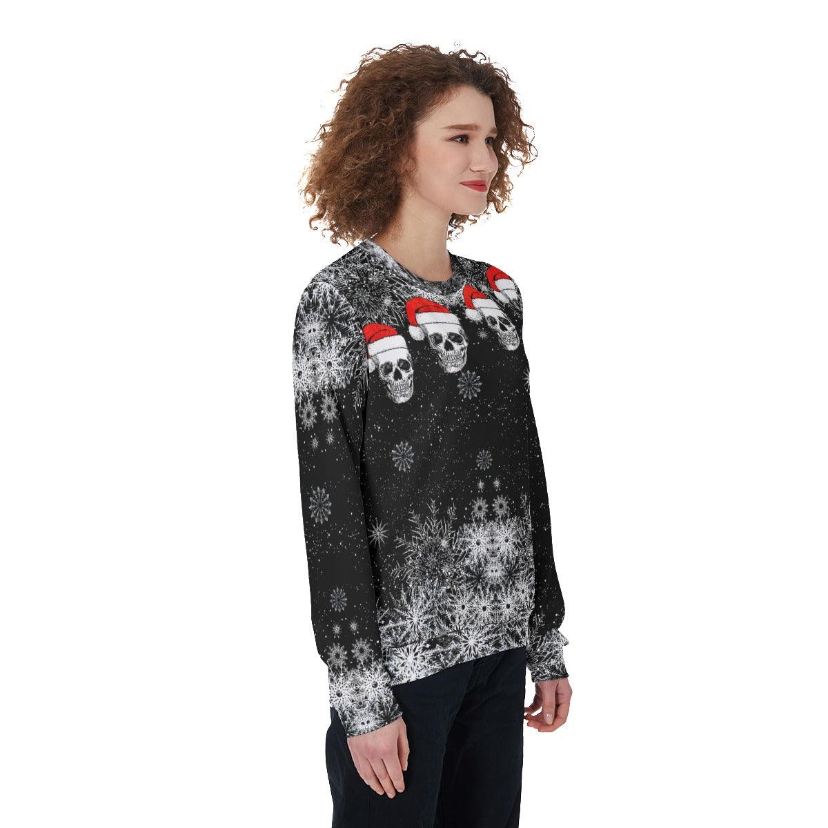 Christmas Skull Snowflake Heavy Fleece Sweatshirt - Wonder Skull