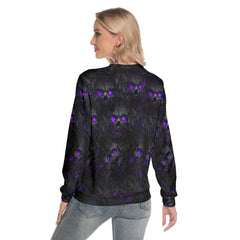 Purple Skull Lava Slim Round Neck Sweatshirt - Wonder Skull