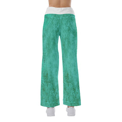 Green In The Horror Smile High-waisted Straight-leg Trousers - Wonder Skull