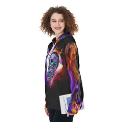 Couple Skull Love Me Like My Demons Do Funny Hoodie For Women - Wonder Skull