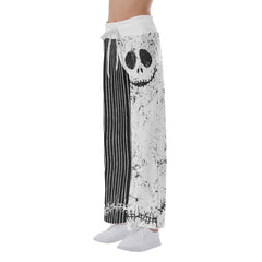 Black White Nightmare Art Women's High-waisted Wide Leg Pants | Wonder Skull
