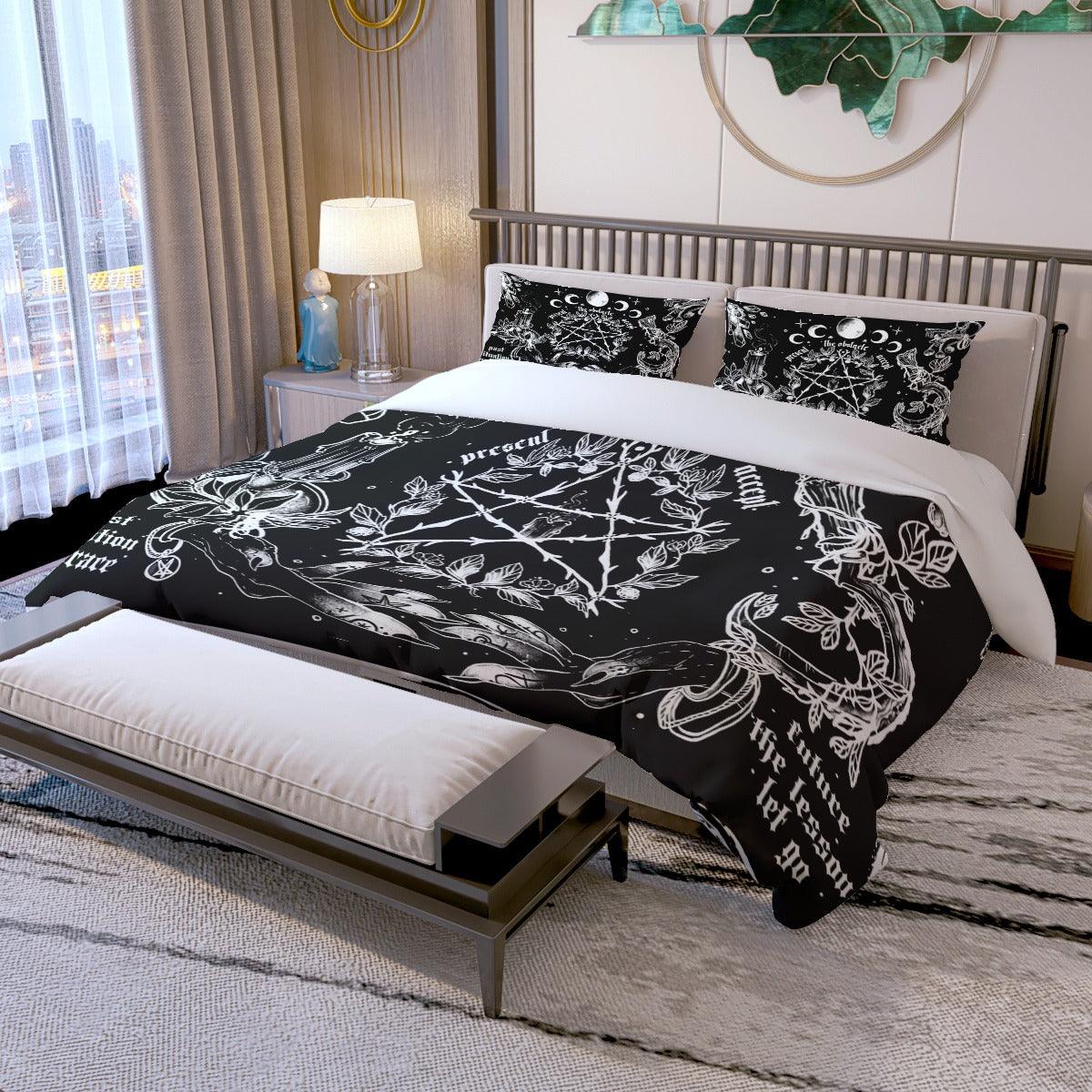 Vintage Skeleton Ouija Board Quilt & Pillow Cases - Wonder Skull