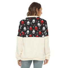 Bauble Skull Borg Fleece Sweatshirt With Half Zip - Wonder Skull