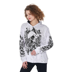 The Good Girl In Me Skull Flower Funny Hoodie For Women - Wonder Skull