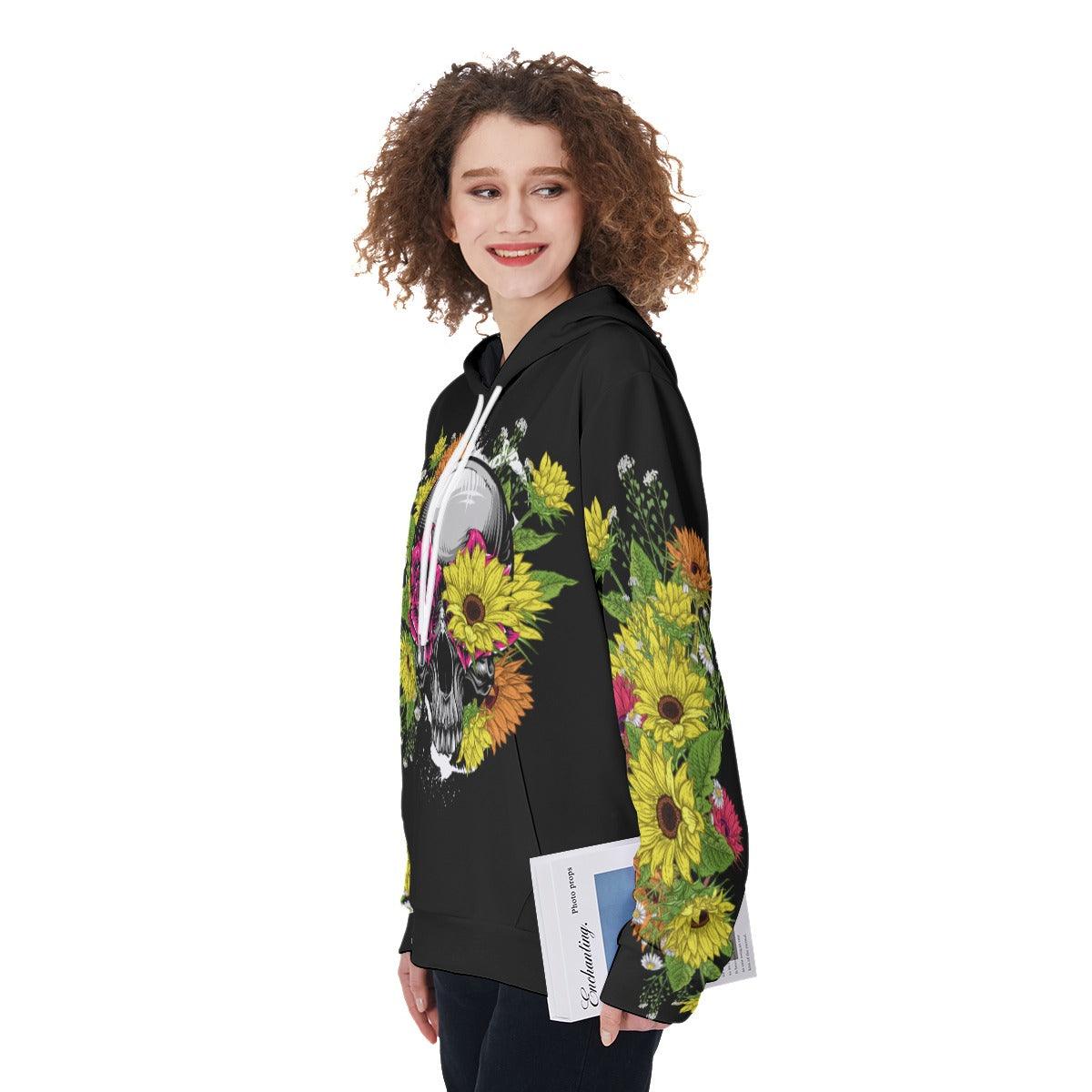 Skull The Good Girl Sugar Skull Funny Hoodie For Women - Wonder Skull