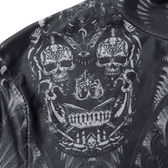 Gothic Skeleton Print Mesh Slim T-shirt, Sexy Long Sleeve Costume For Women - Wonder Skull