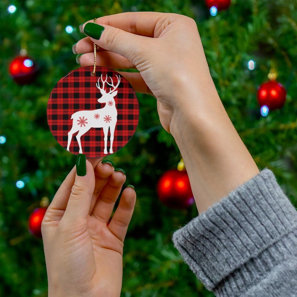 Christmas Reindeer Ceramic Ornaments - Wonder Skull