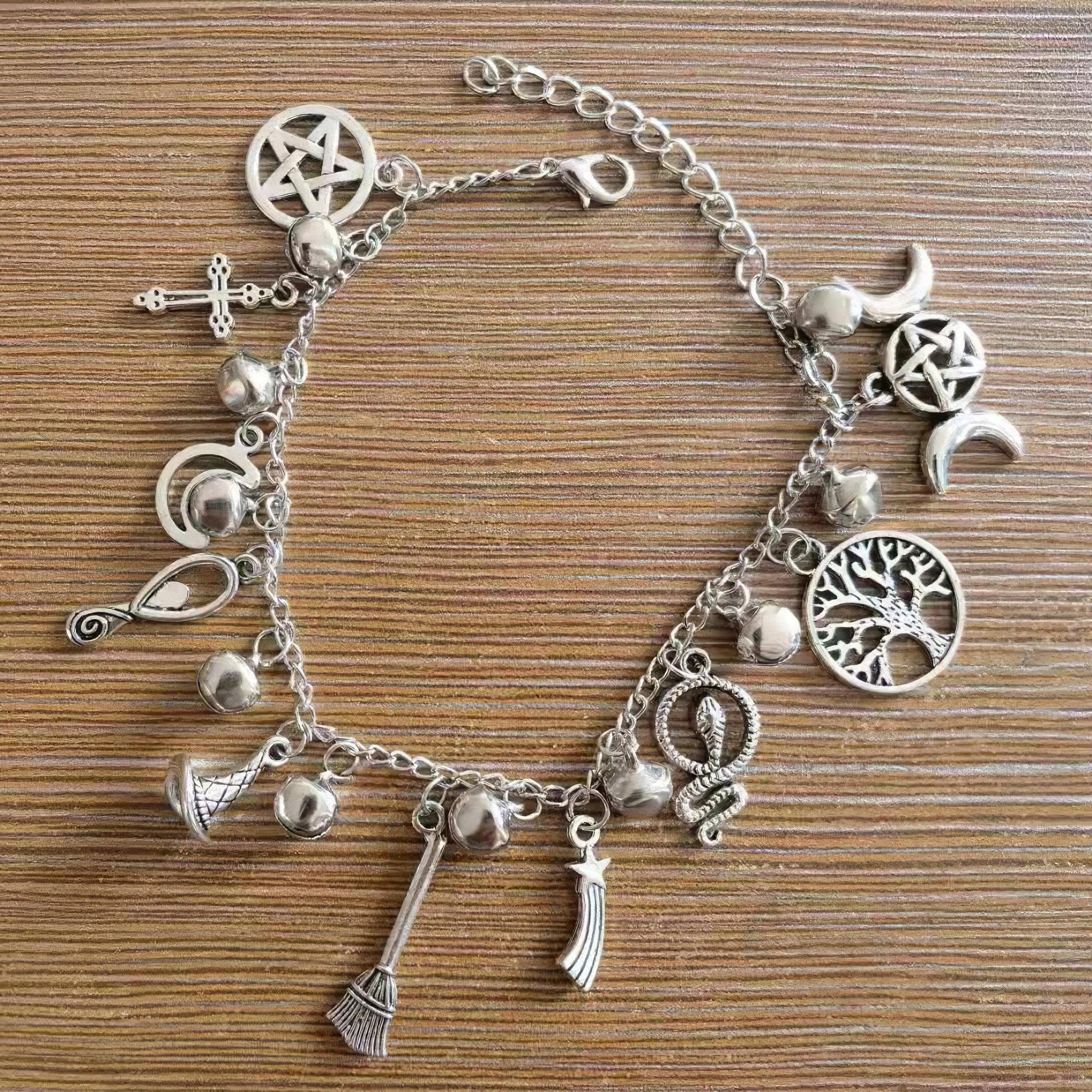 Witchy Gothic Anklet, Attractive Silver Accessories For Women - Wonder Skull