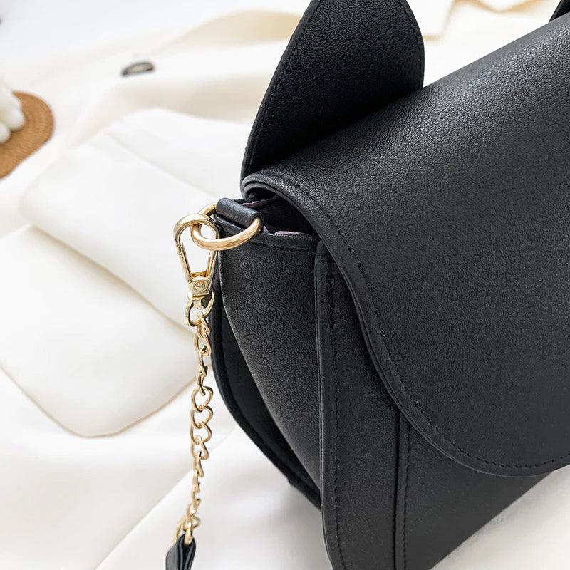 Sailor Moon Handbag, Cute Cat Tail Crossbody Leather Wallet For Women - Wonder Skull