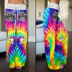 TieDye Skull Mom 3D High-waisted Wide Leg Pants - Wonder Skull
